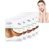 Hppsctink 5pcs Kokosnuss-Maske, Kokosnuss-Kollagen-Maske, Nährend Hydratisierend Feuchtigkeitsspendend Verjüngend, Hellt die