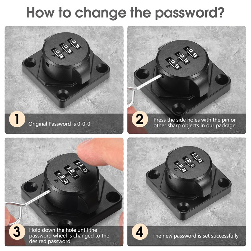Lpraer 5 Inch Hasp Combination Lock Security Hasp Lockable Hasp
