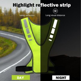 VONJUMA Reflectors Clothing Reflective Vest Flexible Adjustable Safety Vest Bicycle Reflective Vest for Women Men Breathable Running Vest Reflectors Clothing Running Safety Vest for Jogging