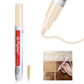 Grout Pen, Pack of 6 Tile Pen, Wall Grout Restoration Pen, with Replacement Tip for Restoration, Joint Pen, Beige, Wall, Floor, Bathroom and Kitchen (Beige)