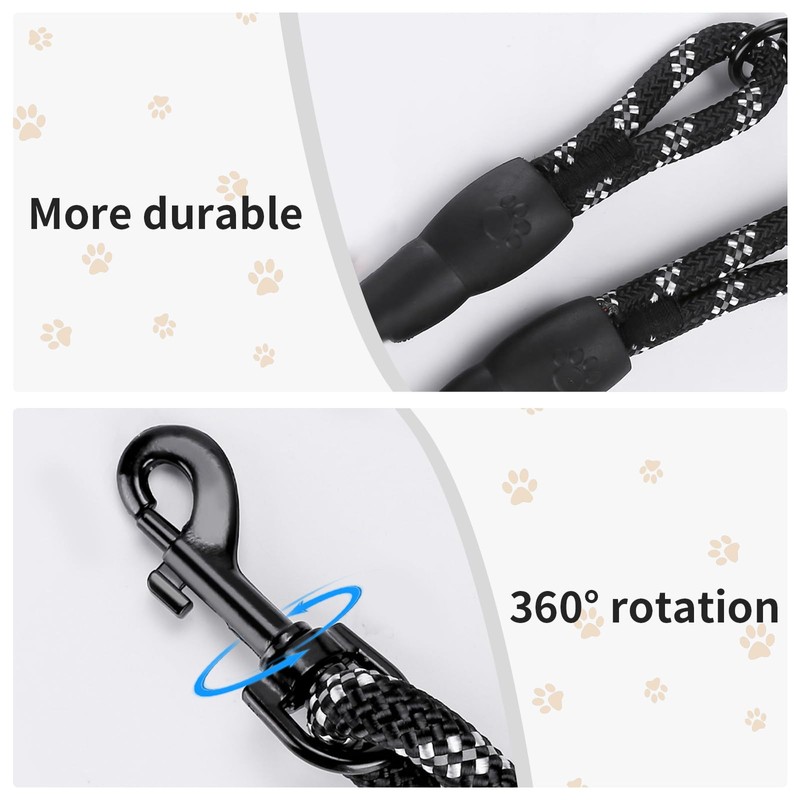 EOAMGO Figure of 8 Dog Lead Pull Lead/Halter/Head Collar, Anti