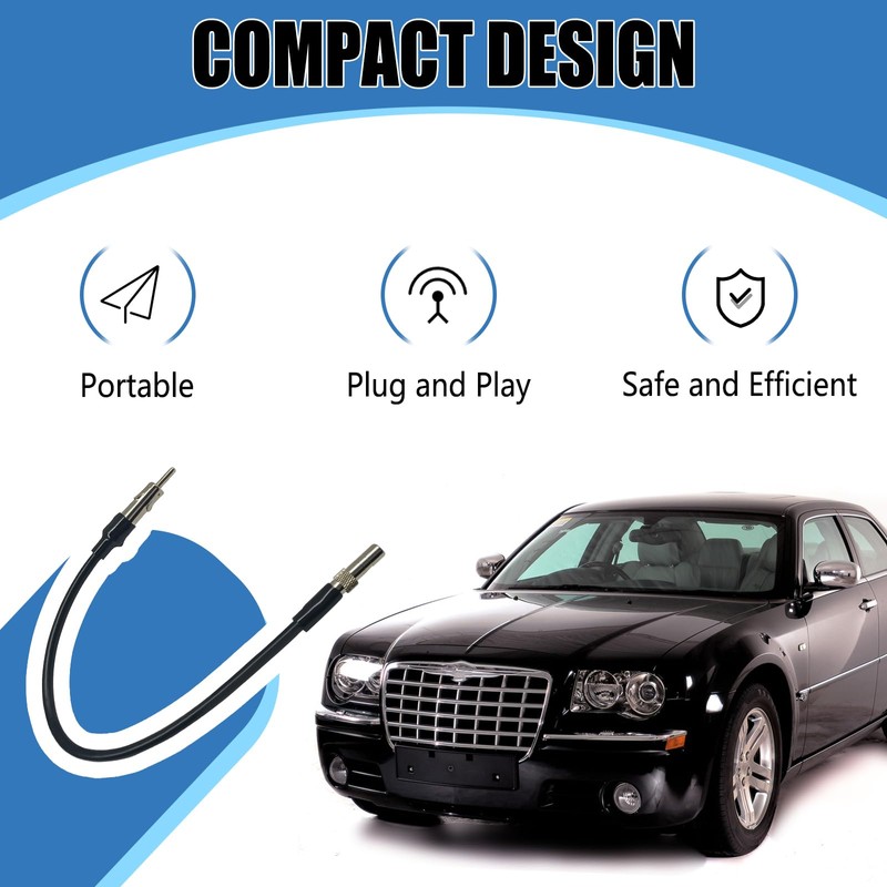 SYudwen Radio Antenna Adapter Male Plug, Cable Connector, Stereo FM