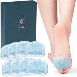 SMATIS Metatarsal Pads for Women and Men, 8 Pieces Bunion Cushions for Metatarsalgia, Neuroma, Mortons, Pads, Atrophy, Burning Sensations, Relieves Pain