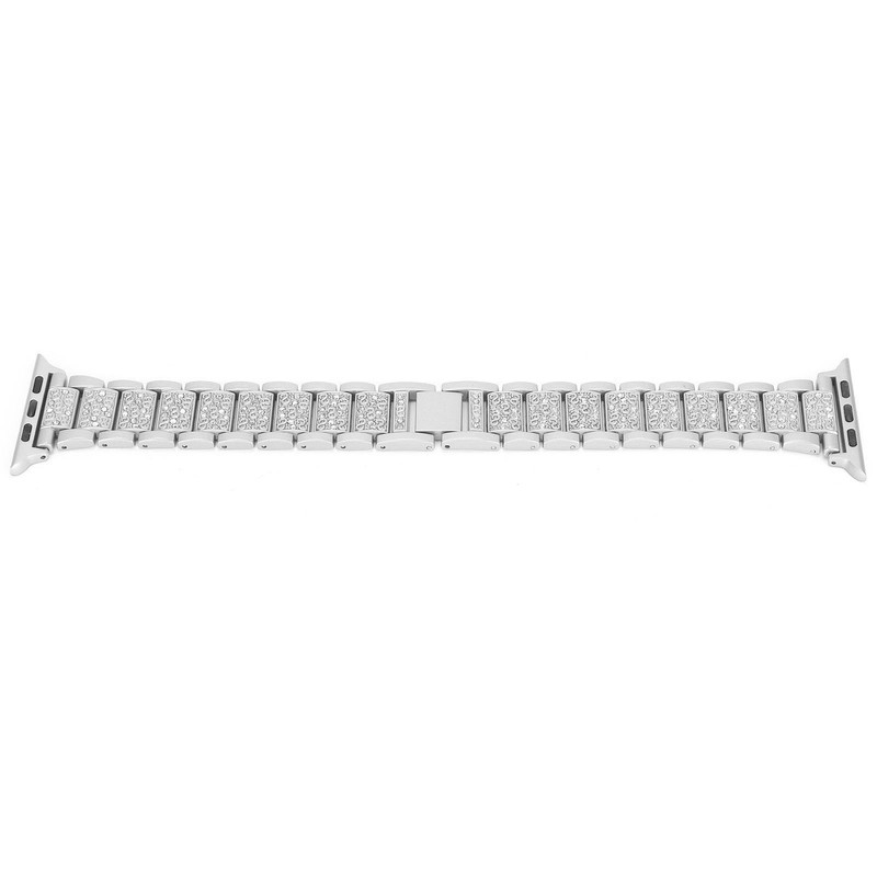 Watch Band Full Rhinestones Strap Metal Wristband Replacement Compatible for