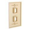 Cmple - 2 Port Keystone Wall Plate Single-Gang Wall Plate
