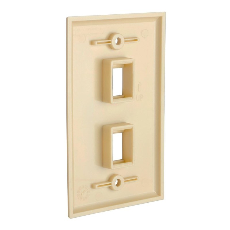 Cmple - 2 Port Keystone Wall Plate Single-Gang Wall Plate