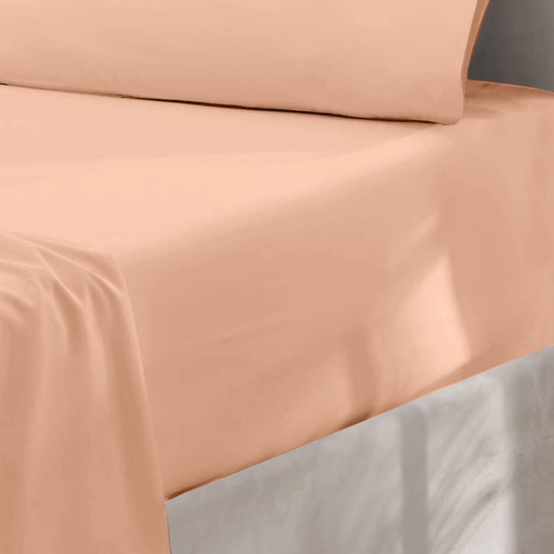 Oxford Homeware Peach King Size Fitted Sheets -100% Brushed Microfibre