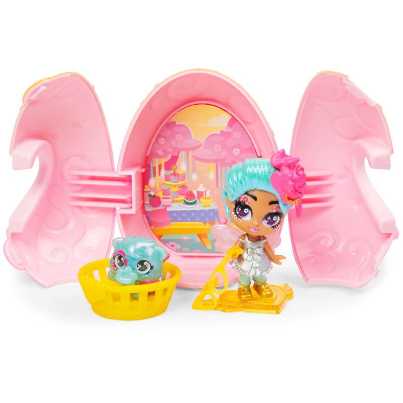 HATCHIMALS Pixies, Shimmer Babies Babysitter with Baby and Play Accessories