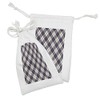 Lunarable Plaid Fabric Pouch Set of 2, Celtic Fashion Diagonal