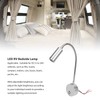 LED Reading Light DC12 to 24V Touch Adjustment USB Charging