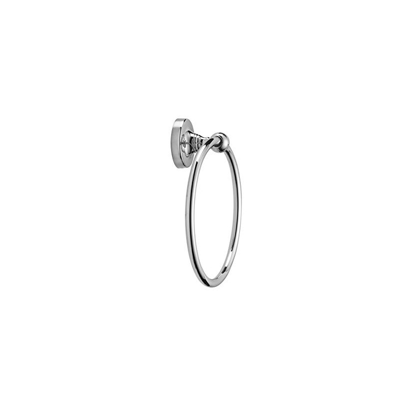 Croydex QM751541 Flexi-Fix Easy to Fit Wimborne Towel Ring, Chrome