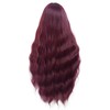 Rugelyss Burgundy Wigs for Women 26 Inches Long Red Wavy