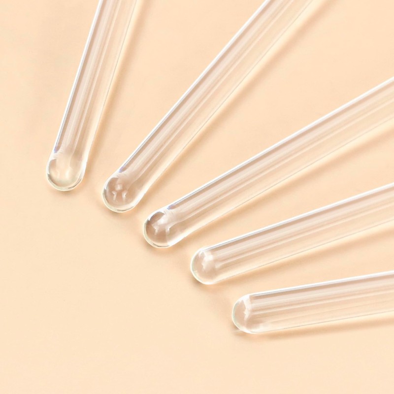 QWORK 5 Pack Glass Stirring Spoons – Crystal Clear Borosilicate