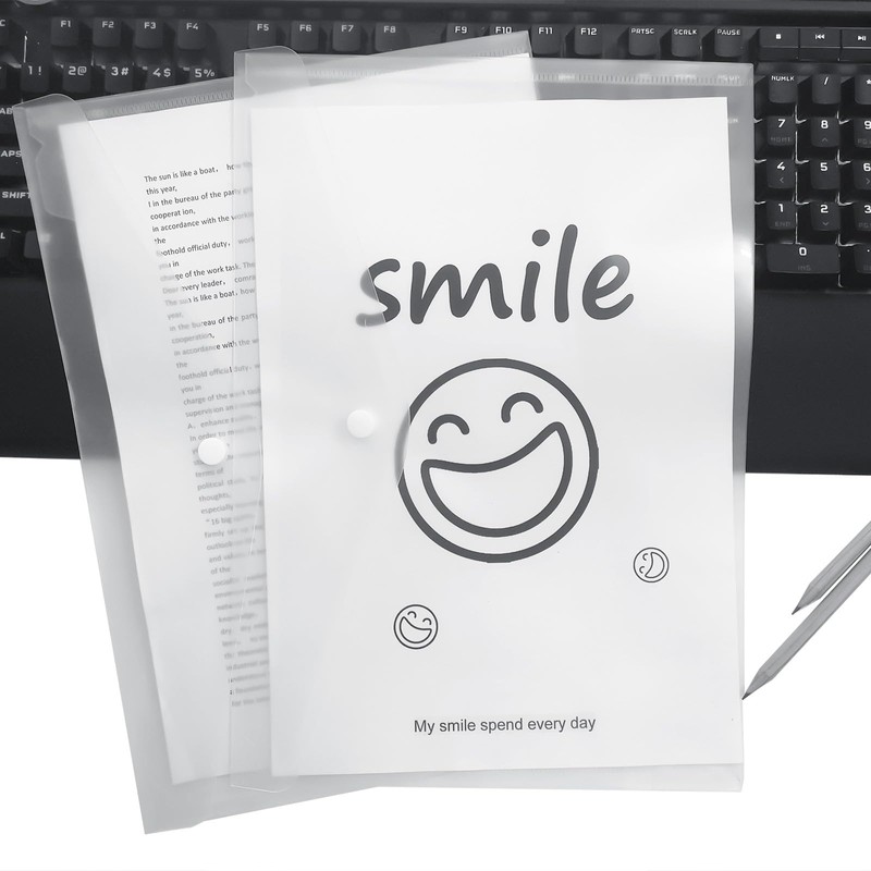 Clear A4 Plastic Wallets 25 Pcs - A4 File Document