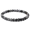 SIMPLÍ BASIC Natural Snowflake Obsidian Healing Gemstone Bracelet 6mm Bead