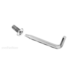 LFParts Stainless Steel Rust Resistant Motorcycle License Plate Frame Security Anti-Theft Machine type Screws Fasteners (M6x12mm, Chrome Caps)