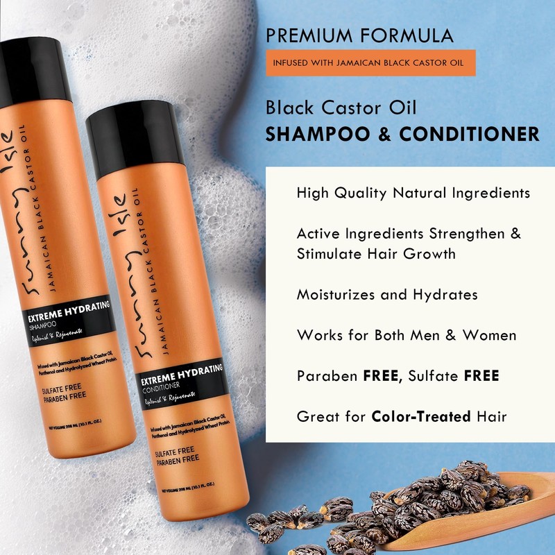 Sunny Isle Jamaican Black Castor Oil Extreme Hydrating Shampoo +