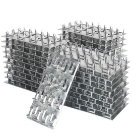 60 Pack 4"x2" Pronged Truss Plates with 8mm Nail Teeth, Galvanized Steel Flat Mending Plates Repair Tie Plate Bracket Thickness 1mm, for Timber Roofing Wood Truss Connector Plate