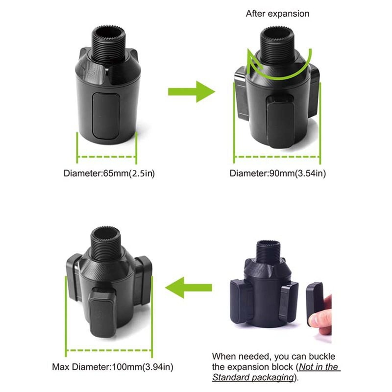 XYAJUANG 4-in-1 Car Expander with Dual Cup Holder, Phone Holder,