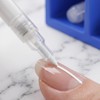 ibasenice Rotulador de esmalte de uñas blanco de secado rápido,