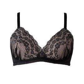 Wing Maternity/Wacoal MDR350 Women's Bralette, Easy Nursing, Cache-Cool Type, Wireless, Easy to Wear, BL/Black