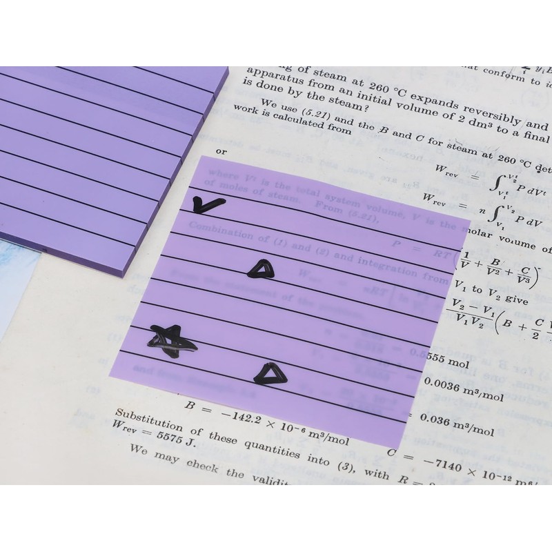 ONLYKXY 4 Pack Transparent Sticky Notes 7.6x7.6CM Self-Stick Book Tabs