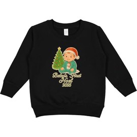inktastic My First Christmas 2025 Baby Outfit Toddler Sweatshirt 5-6 Black 46c1b