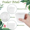 OJYUDD 72 Pcs 3 Inch White Square Plastic Pots with