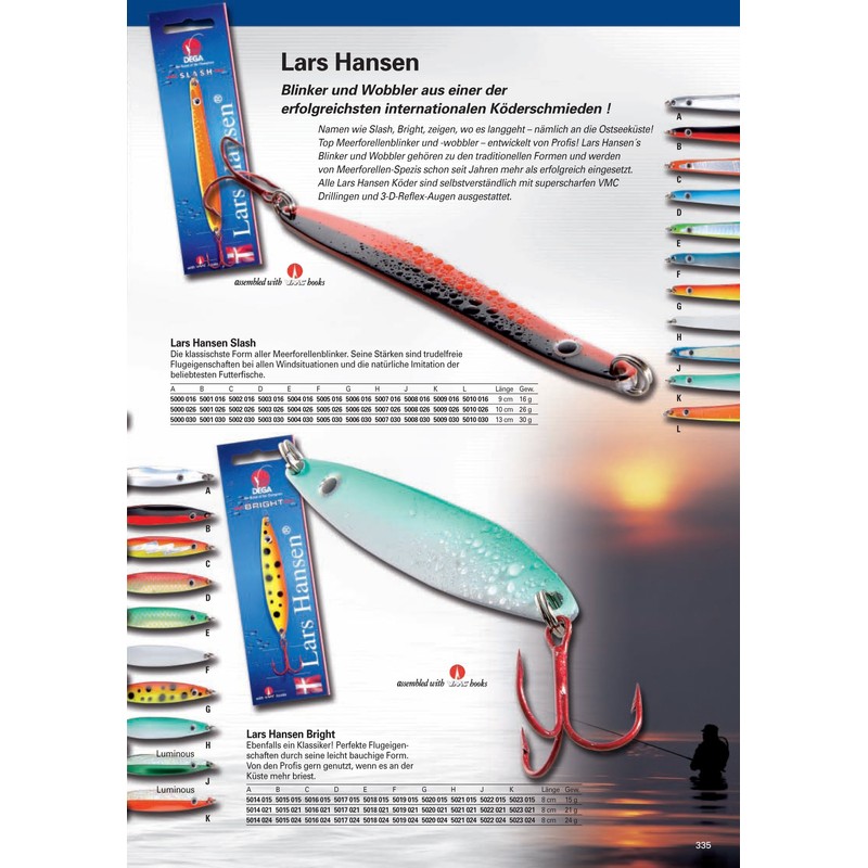 Jenzi Meerforellen-Blinker Lars Hansen Slash blau-weiss, 9cm 16g