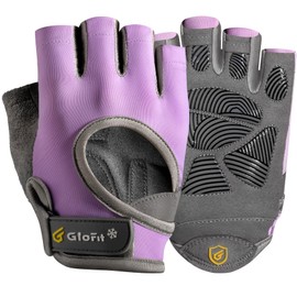 Glofit Workout Gloves for Women Men, Lightweight Weight Lifting Glove Breathable Fingerless Gym Gloves, Exercise, Fitness, Training, Cycling