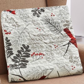 Virah Bella Quilted Throw Blanket 50" x 60" Cardinals Lightweight Throw Quilt Great for Loungers & Extra Bedding - Seasonal -Themed Blanket