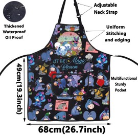 WZMPA Donkey Kitchen Apron Donkey Fans Gift Let The Magic Blossom Adjustable Apron Donkey Merch, Blossom Donkey Ap, Medium