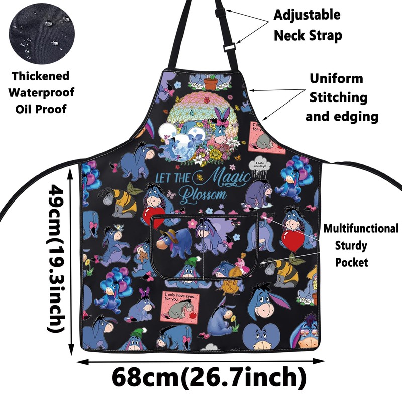 WZMPA Donkey Kitchen Apron Donkey Fans Gift Let The Magic