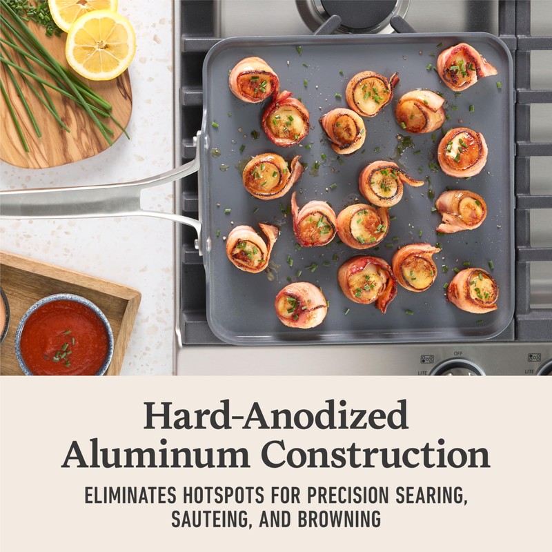 Calphalon® Premier Ceramic Nonstick 11" Square Griddle, Midnight Blue