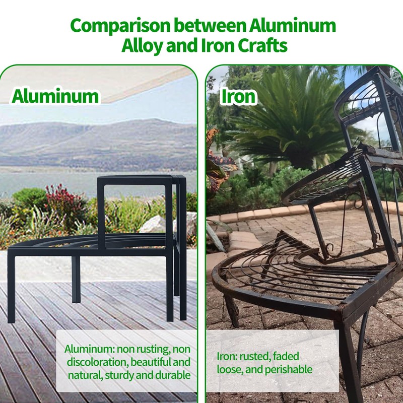 DHYGOTFUR Aluminum 2-Tier Plant Stand Lightweight, Sturdy, and Rust-Free Corner