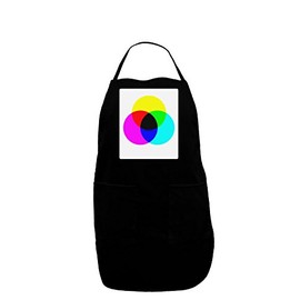 TooLoud CMYK Color Model Panel Dark Adult Apron - Black - One-Size