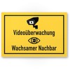 Komma Security Videoüberwachung Wachsame Nachbarn Sign - Achtung Vorsicht Videoüberwachung