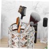 IWOWHERO Makeup Brush Holder Large Silver Hollow Lace Crystal Cosmetics