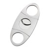 Silver Stainless Steel Cigar Cutter Cigar Cutter Double Blade Scissors