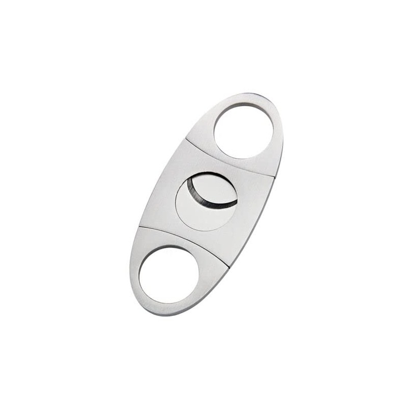 Silver Stainless Steel Cigar Cutter Cigar Cutter Double Blade Scissors