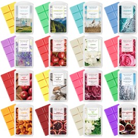 SCENTORINI Scented Wax Melts, Wax Cubes, Scented Soy Wax Melts, Wax Melts, 16 Scents Including Floral, Fruity and Fresh Mixed, 16 x 2.5 oz