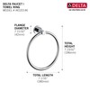 Delta, IAO20146, Lilah 7-1/16" Wall Mounted Towel Ring, Chrome