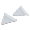 Uniquer 40Pcs White Bead Sorting Trays Triangle Shape Jewelry Storage