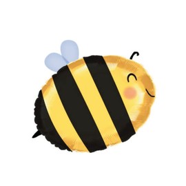 18" Bee Foil Ballloon Suitable for Hellium Includes Inflating Straw String and Sticky Tabs Animal Easter Spring