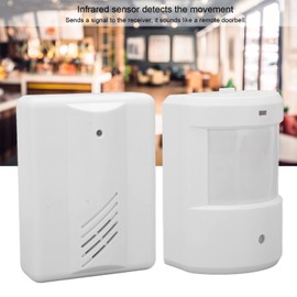 Driveway Alarm with Infrared Sensor, Motion Sensor Weatherproof Doorbell Receiver for Home Security System