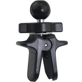 LUORNG Car Clip Phone Holder Plastic Backboard 17mm Ball Vent Universal Adjustable Knob GPS Vent Holder Base Black