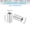 sourcing map 4Pcs M6x1x20mm Round Coupling Nuts, Stainless Steel Connector