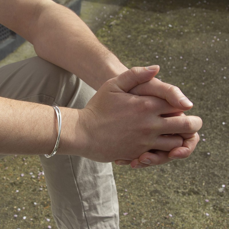 Tuscany Silver Crossover Torque Bangle