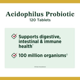 Nb Acidophilus Size 100s Nature's Bounty Acidophilus Probiotic Tablets 100 Count