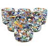 MexHandcraft Confetti Rocks 8 oz DOF Rocks Glasses, set of